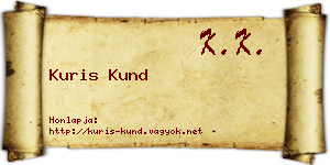 Kuris Kund névjegykártya